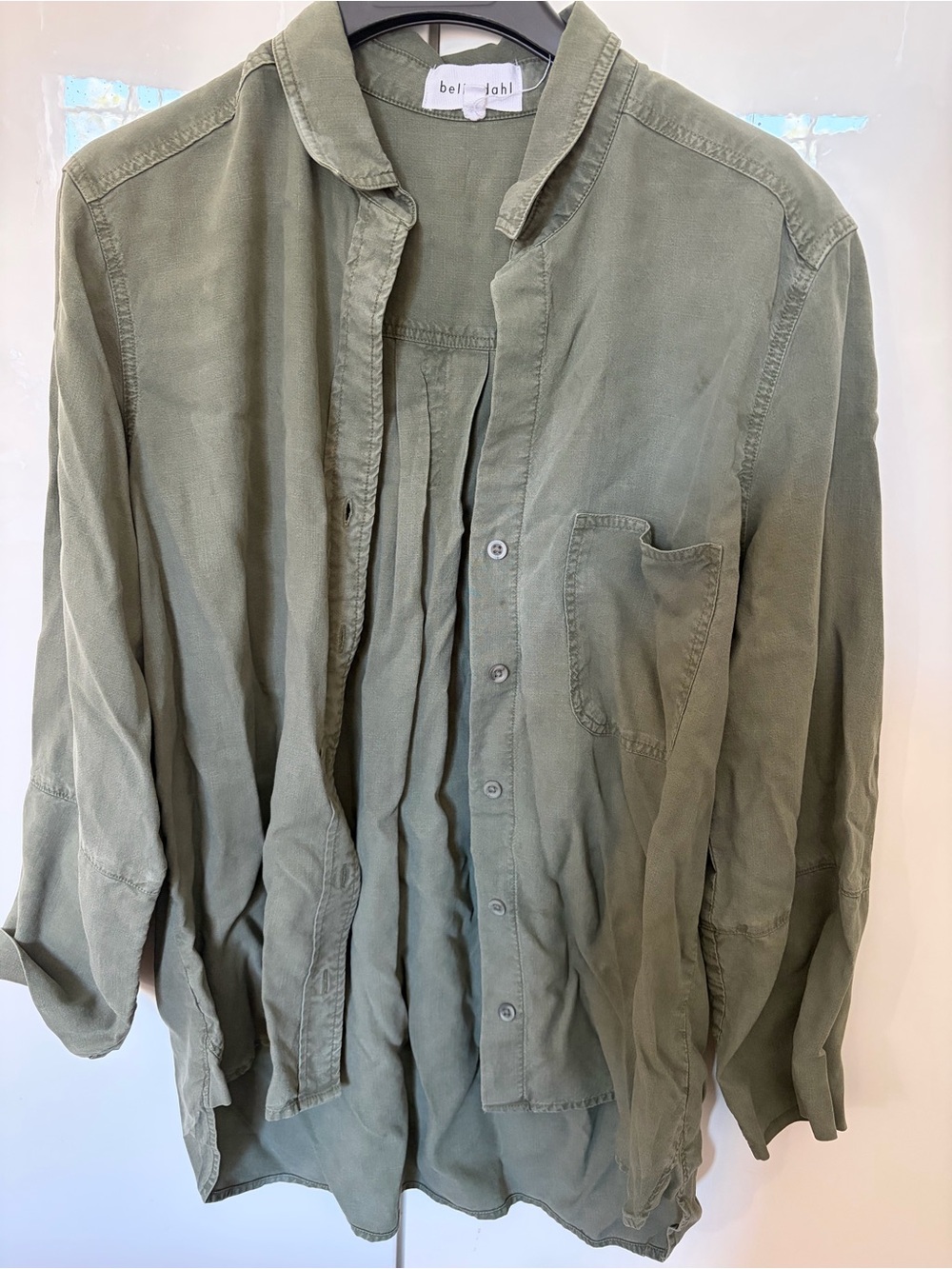 Army green button down size S by Bella Dahl
